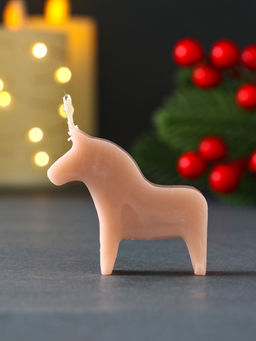 Свеча декоративная «Лошадка мини», 55×50 мм, бежевый