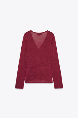 KNIT LINEN BLEND CARDIGAN - Zara фото 5