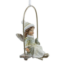 Изделие декоративное подвесное "Девочка на качелях", L5 W3,5 H8 см, 2в.