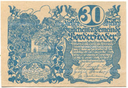 30 геллеров 1920 года Австрия Фордерштойдер (нотгельд)