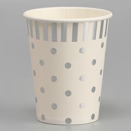 Стаканы бумажные Горох, 6 шт., цвет серебро