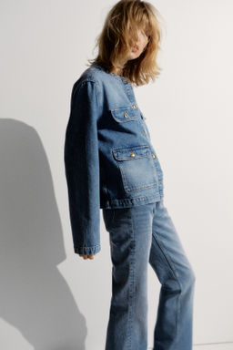 Chaqueta denim sin cuello - H&m фото 4
