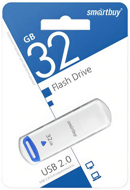Флеш-накопитель 32Гб "Smartbuy Easy" White (SB032GBEW)
