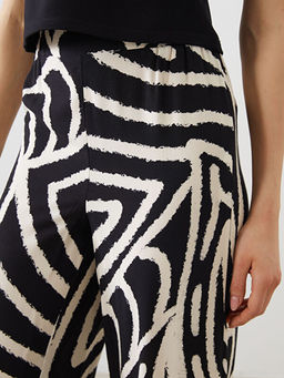 Beli Lastikli Desenli Geni? Pa?a Kad?n Pantolon