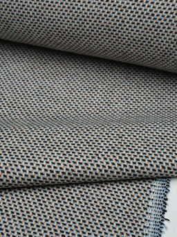 Шерсть пальтово-костюмная Твид цв.Серый/черный/песочный, ш.1.5м, шерсть-50%, п/э-50%, 380гр/м.кв - Купава фото 6