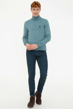 U. S. Polo Assn / Мужской базовый свитер цвета индиго - U.s. polo assn фото 4