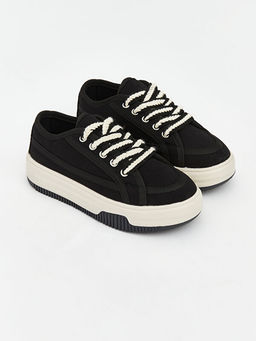 Ba?c?kl? Kal?n Tabanl? K?z ?ocuk Spor Ayakkab?