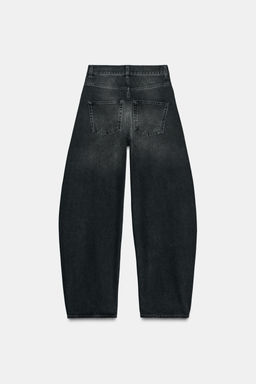 ZW COLLECTION BARREL HIGH-WAIST JEANS - Zara фото 6