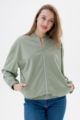 Бомбер из коттон фита полынь макси - Амадэль фото 9