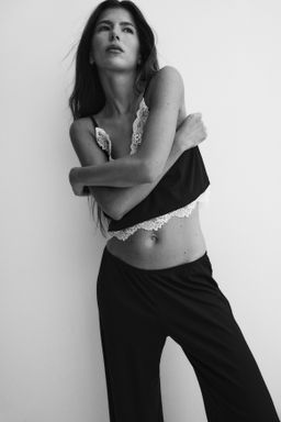 Pijama de canal? con ribetes de encaje - H&m фото 4