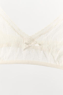 CHUNKY KNIT BRALETTE WITH BOW - Zara фото 9