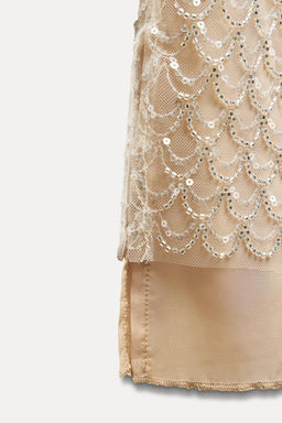 BEADED SEQUINNED MIDI SKIRT - Zara фото 4