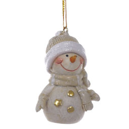 Фигурка декоративная подвесная "Снеговик", L4 W3 H6 см, 2в.