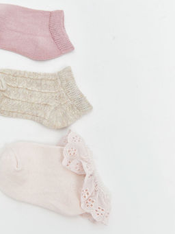 Desenli K?z Bebek Patik ?orap 5li