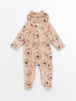 Kap??onlu Uzun Kollu Erkek Bebek Pel?? Tulum