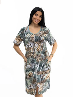 Халат женский, цвет зеленый