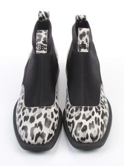 01-B44B-81H WHITE/LEOPARD Ботинки демисезонные женские (натуральная кожа, текстиль, байка) - Фабричный китай фото 10