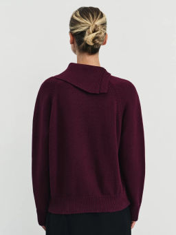 Джемпер из хлопка с пуговицами на воротнике / Zarina фото 6