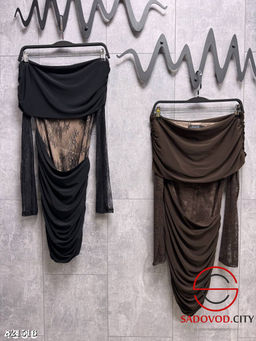 Комбинированное мини платье - Bruno фото 3