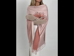 Палантин женский двухсторонний/Пион14