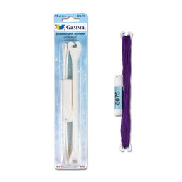 Gamma OS-10 Бобины (косточки) для мулине пластик 16.3 см 10 шт в блистере белый фото 4