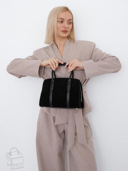 Сумка женская кожаная 8007-1S black Velina Fabbiano-Safenta