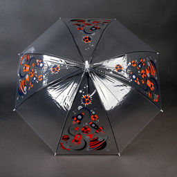 Зонт детский Космос полуавтомат прозрачный, d=90см - Funny toys фото 3