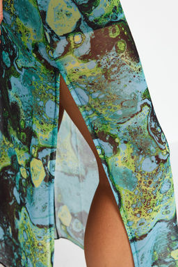 TRENDYOLMILLA Turuncu Desenli Maxi Boy Dantel Detayl? Tul Esnek Orme Etek TWOSS23ET00369  фото 11