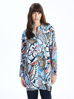 Desenli Uzun Kollu Oversize Kad?n G?mlek Tunik