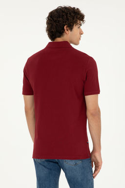 U. S. Polo Assn / Мужская бордово-красная базовая футболка - U.s. polo assn фото 12