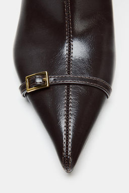 STILETTO HEEL ANKLE BOOTS WITH BUCKLE - Zara фото 7