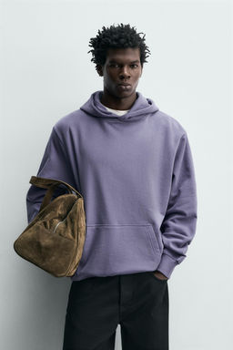 SUDADERA CAPUCHA B?SICA / verde lavado - Zara фото 2