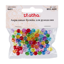 Бусина Zlatka MIX акрил ABR 8 мм 25 г №01 ассорти - Preciosa фото 3