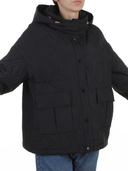 BM4836 BLACK Куртка стеганная демисезонная женская (50 гр. холлофайбер)