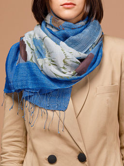 Палантин жен. шерсть+шелк 60х180 ND43-29003-12 - Eleganzza фото 6