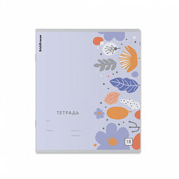 Цена за 10 шт. Тетрадь школьная ученическая ErichKrause Ikebana, 18 листов, линейка (в плёнке по 10 шт.)_MIX-PACK  фото 3