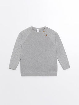 Bisiklet Yaka Uzun Kollu Erkek Bebek Triko Kazak