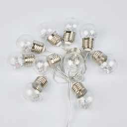ULD-S1800-010/STB/3AA WARM WHITE IP20 RETRO BULBS Гирлянда светодиодная Лампочки ретро, на батарейках 3AA (не в/к), 1,8м. 10 светодиодов. Теплый белый свет. Провод прозрачный. TM Uniel