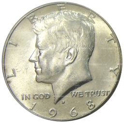 1/2 доллара (50 центов) 1968 года D США