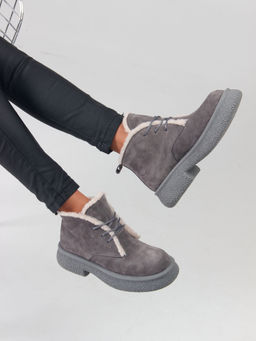 Ботинки EDART 308.агата gr. серый замок замша/шерсть - Ed'art фото 7