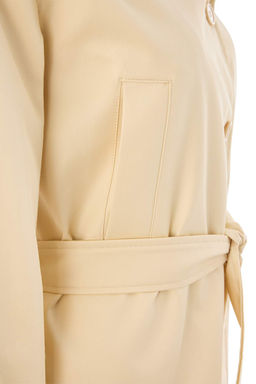 Wardrobe Essentials Bej Oversize Cep Detayl_ Midi Mono Kapama Tren_kot TWOAW27TR00019 - Trendyolmilla фото 2