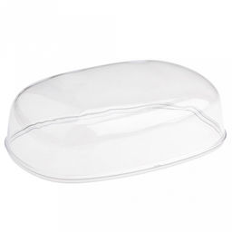 Масленка пластмассовая Кристалл 19х10х6см, прозрачная крышка, белый (Россия) - Домашняя мода фото 5