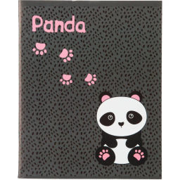 Тетрадь общая А5 96л Panda,клет,скреп., ВД-лак