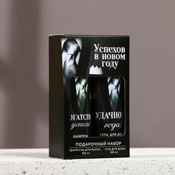 Подарочный набор новогодний мужской «Успехов в году»: гель для душа и шампунь для волос, 2×100 мл, Чистое счастье