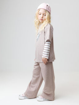 КР 400842/кофейный меланж к575 брюки для дев - Crockid фото 4