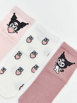 Kuromi Desenli K?z Bebek Soket ?orap 3l?