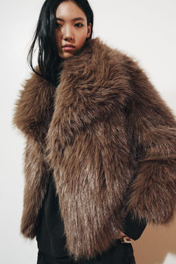 ZW COLLECTION FAUX FUR JACKET - Zara фото 2