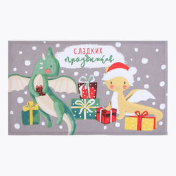 Полотенце Доляна Сладких подарков 28х46 см, 100% хл, рогожка 164 г/м2  фото 2