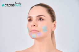 Кросс тейпы для лица CROSS TAPE BEAUTY 2,8 см х 3,6 см размер B цвет мята