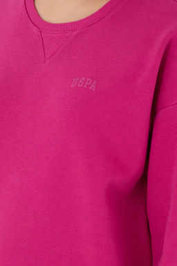Женский базовый свитшот с круглым вырезом цвета фуксии - U.s. polo assn фото 21